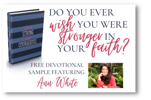 Do you ever wish you were stronger in your faith? Free devotional sample featuring Ann White
